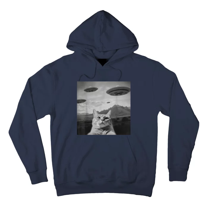 UFO Funny Cat Hoodie