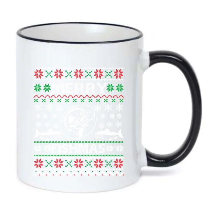 Ugly Fishing Christmas Merry Fishmas Funny Christmas Meaningful Gift Black Color Changing Mug