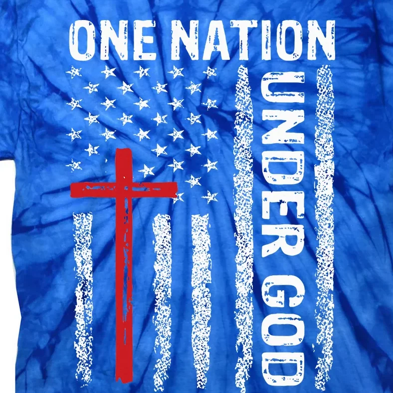 USA Flag Christian Faith Family Freedom Tie-Dye T-Shirt