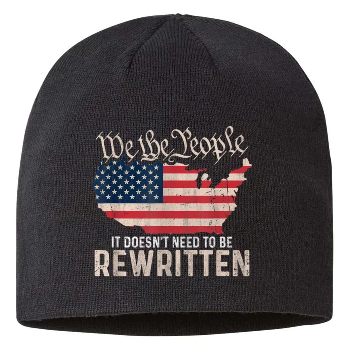 US Flag Constitution Of The USA Needs To Be Reread 8 1/2in Sustainable Knit Beanie