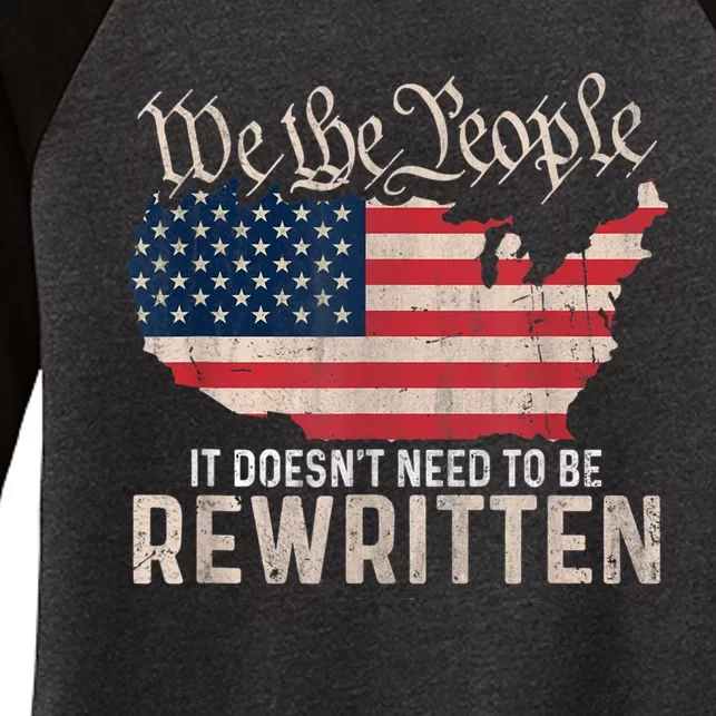 US Flag Constitution Of The USA Needs To Be Reread Women's Tri-Blend 3/4-Sleeve Raglan Shirt