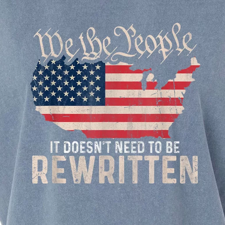 US Flag Constitution Of The USA Needs To Be Reread Garment-Dyed Women's Muscle Tee