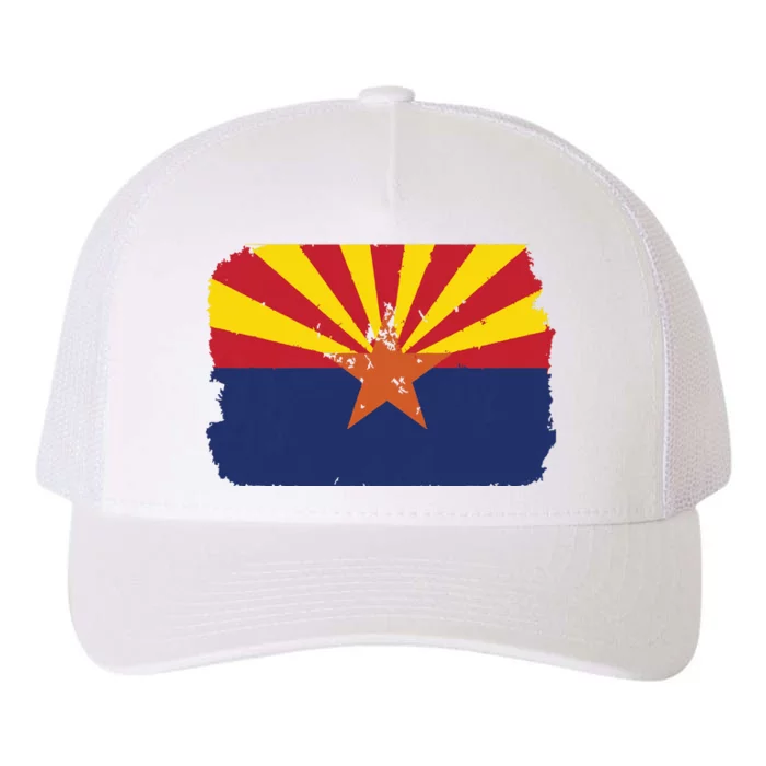 Us Flag Citizen America Distressed State Flag Arizona Yupoong Adult 5-Panel Trucker Hat