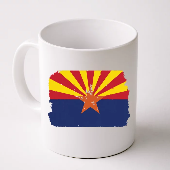 Us Flag Citizen America Distressed State Flag Arizona Front & Back Coffee Mug