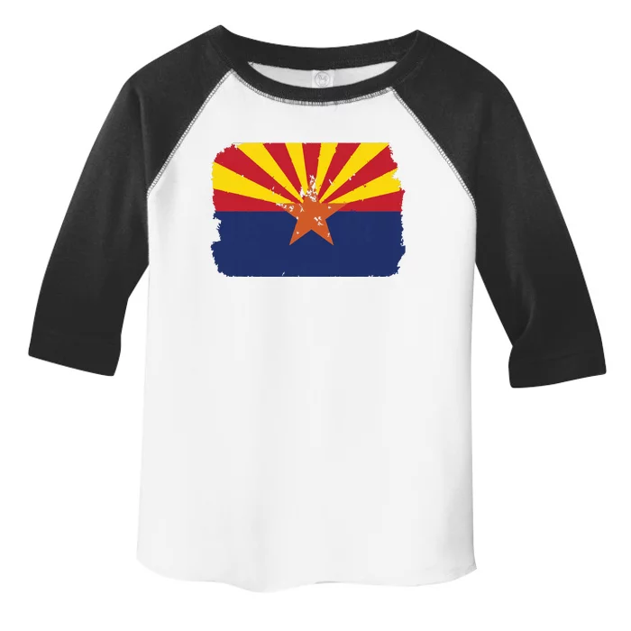 Us Flag Citizen America Distressed State Flag Arizona Toddler Fine Jersey T-Shirt