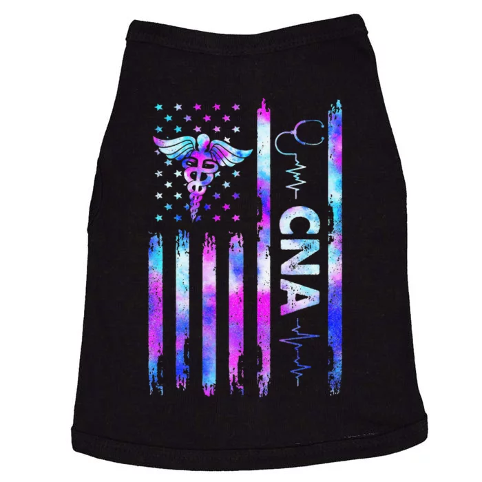 US Flag CNA Cute Certified Nursing Assistant Doggie Tank