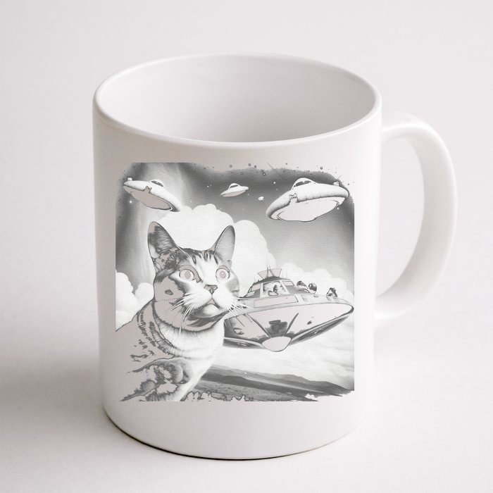 UFO Funny Cat UAPS Front & Back Coffee Mug