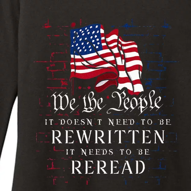 US Flag Constitution Of The USA Needs To Be Reread Womens CVC Long Sleeve Shirt