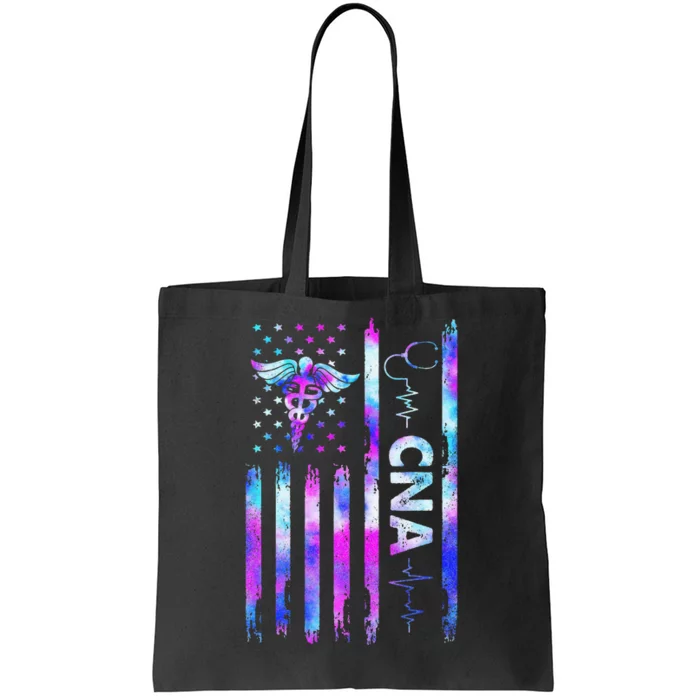 US Flag CNA Certified Nursing Assistant Tote Bag