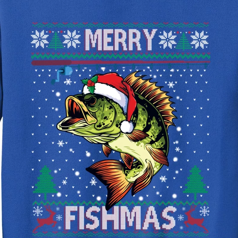 Ugly Fishing Christmas Bass Fish Merry Fishmas Cool Gift Sweatshirt