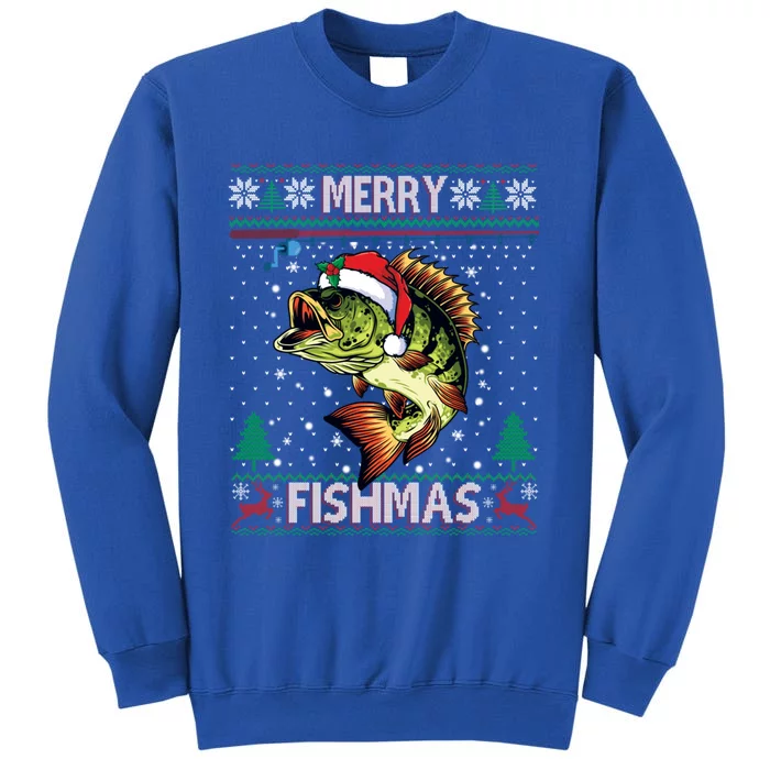 Ugly Fishing Christmas Bass Fish Merry Fishmas Cool Gift Sweatshirt