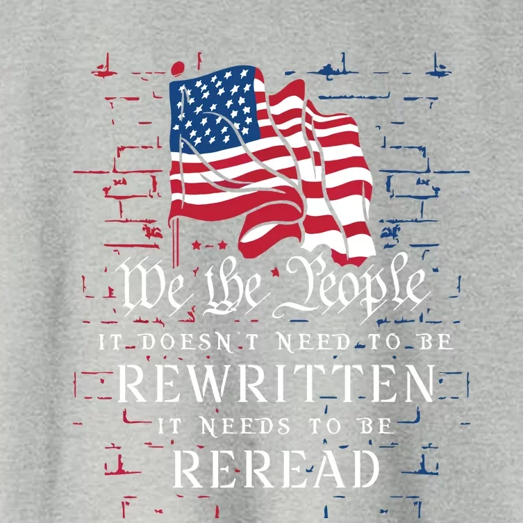 US Flag Constitution Of The USA Needs To Be Reread Women's Crop Top Tee