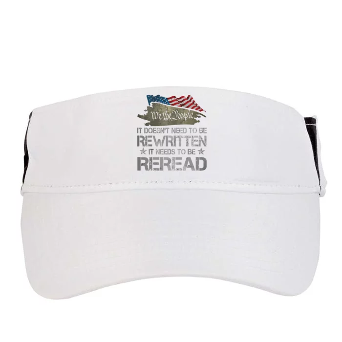 US Flag Constitution Of The USA Needs To Be Reread Adult Drive Performance Visor