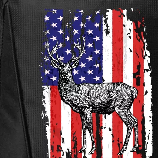 Us Flag Deer Hunting Dad Great Gift City Backpack