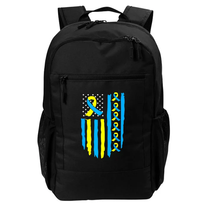 USA Flag Down Syndrome Awareness For Men Women Gift Daily Commute Backpack