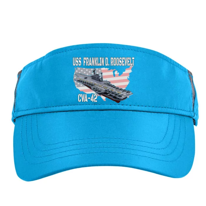 USS Franklin D. Roosevelt CVA-42 Aircraft Carrier Veterans Adult Drive Performance Visor