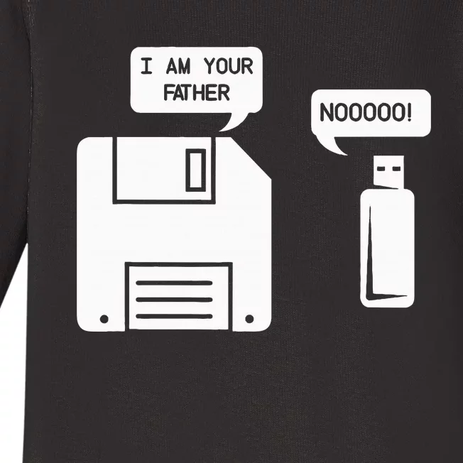 USB Floppy Disk I am Your Father Geek Gifts Baby Long Sleeve Bodysuit