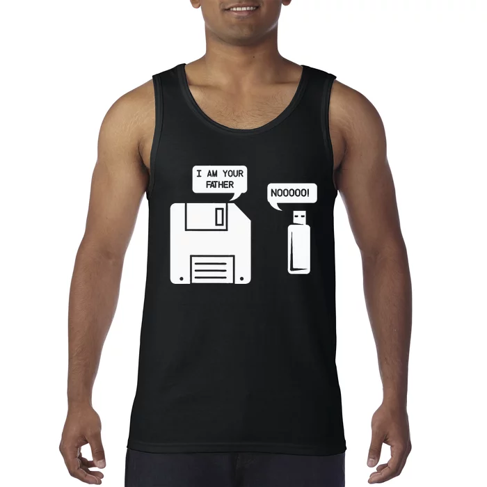 USB Floppy Disk I am Your Father Geek Gifts Tank Top