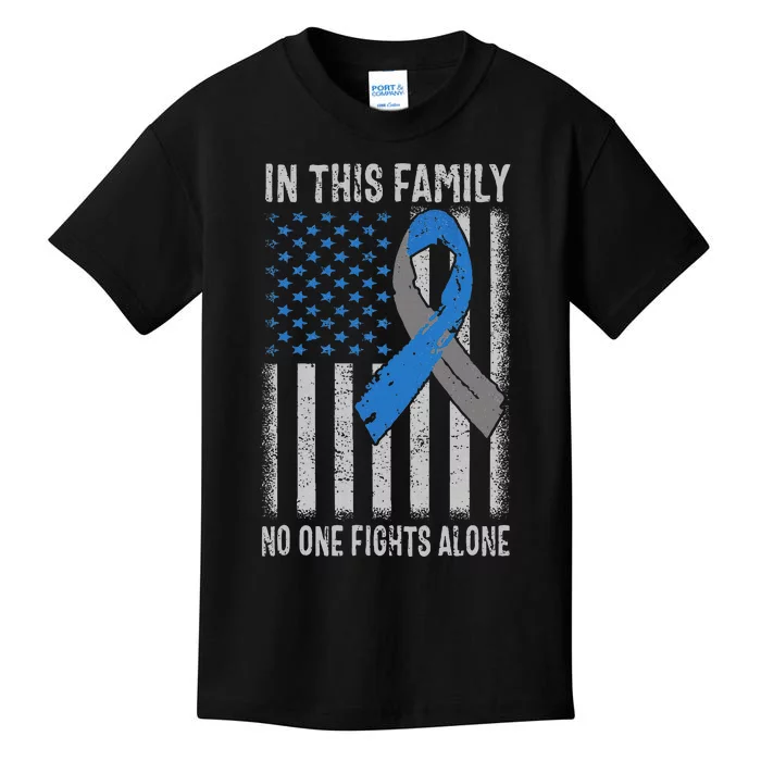 USA Flag Diabetes Type 1 Awareness Family Support Kids T-Shirt