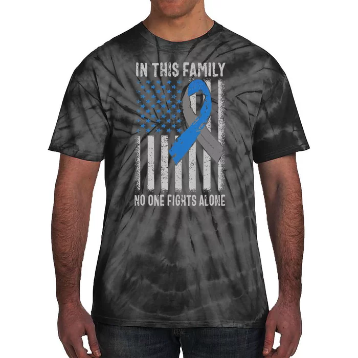 USA Flag Diabetes Type 1 Awareness Family Support Tie-Dye T-Shirt