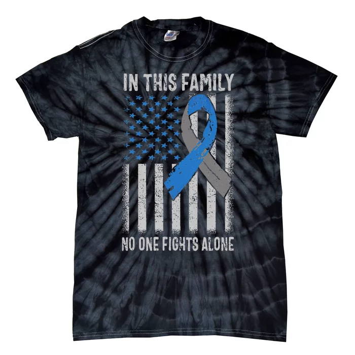 USA Flag Diabetes Type 1 Awareness Family Support Tie-Dye T-Shirt