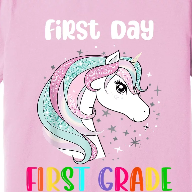 Unicorn First Day Of First Grade 1st Day Of School Premium T-Shirt