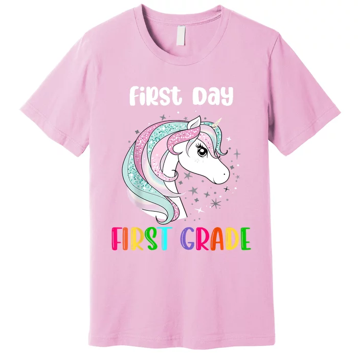 Unicorn First Day Of First Grade 1st Day Of School Premium T-Shirt