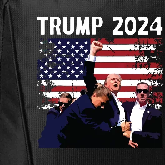 Us Flag Donald Trump Election Rally Shooting 2024 City Backpack