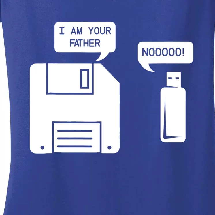 Usb Floppy Disk I Am Your Father Meaningful Gift Geek Funny Gift Cute Gift Women's V-Neck T-Shirt