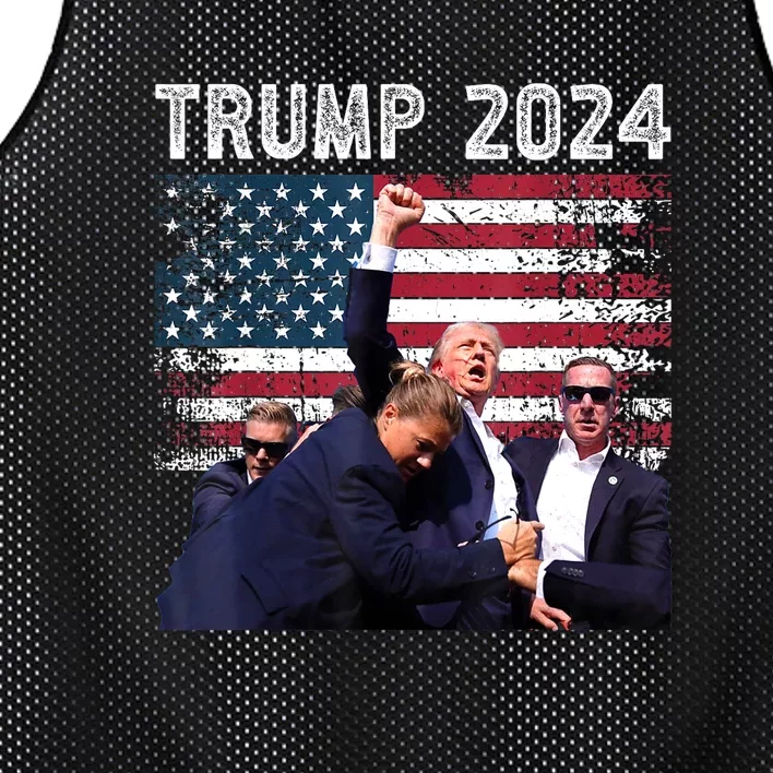 Us Flag Donald Trump Election Rally Shooting 2024 Gift Mesh Reversible Basketball Jersey Tank