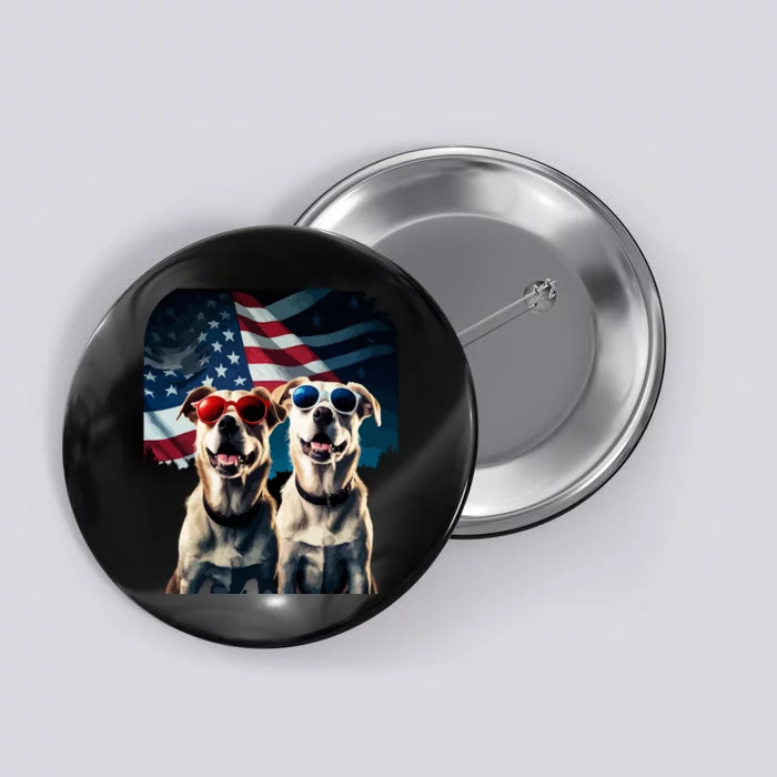 Usa Flag Dog Button