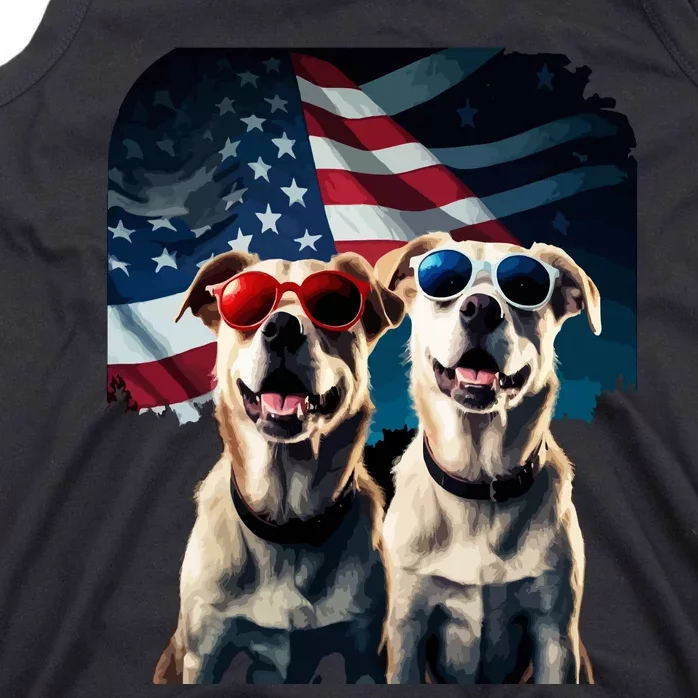 Usa Flag Dog Tank Top