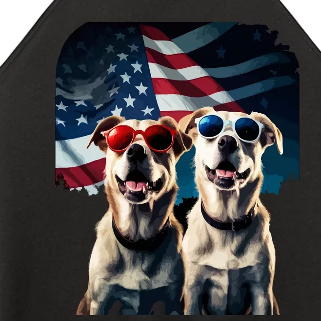 Usa Flag Dog Women’s Perfect Tri Rocker Tank