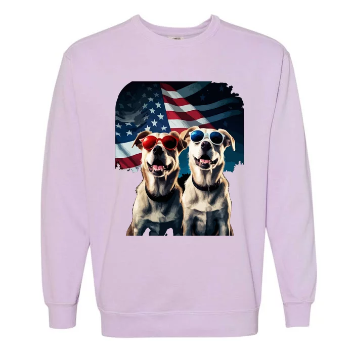 Usa Flag Dog Garment-Dyed Sweatshirt