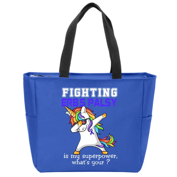 Unicorn Fighting Ern's Palsy Awareness Gift Zip Tote Bag