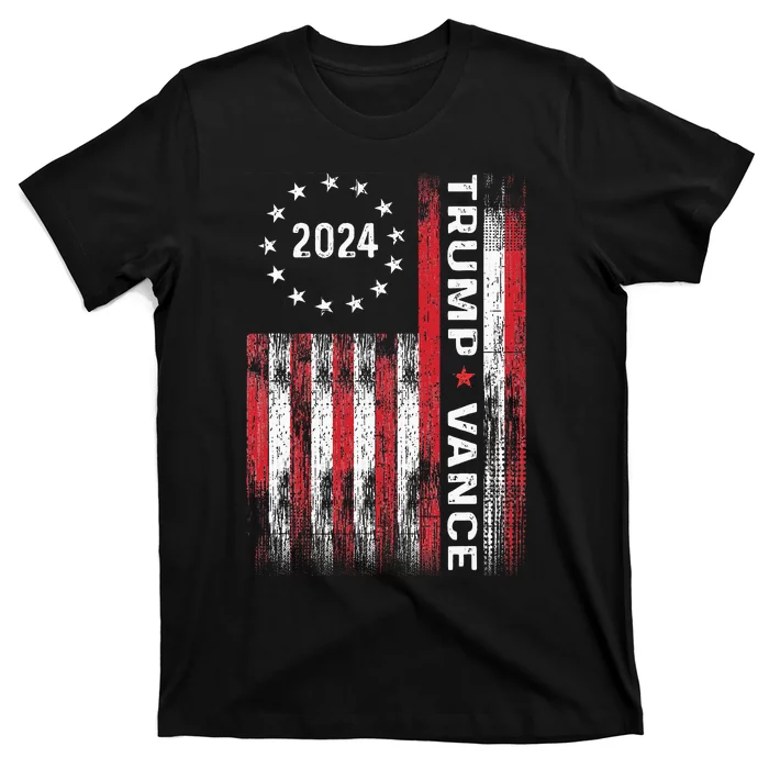 Usa Flag Election Trump Vance 2024 Vice President T-Shirt