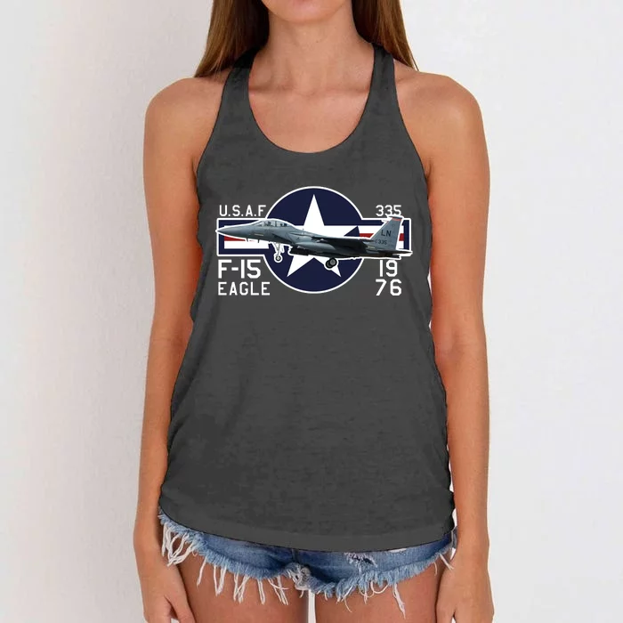 USAF F15 Eagle Women's Knotted Racerback Tank