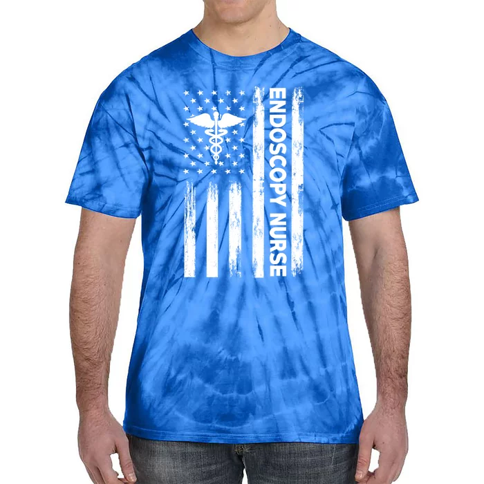 Usa Flag Endoscopy Nurse Design Proud Gi Nurses America Gift Tie-Dye T-Shirt