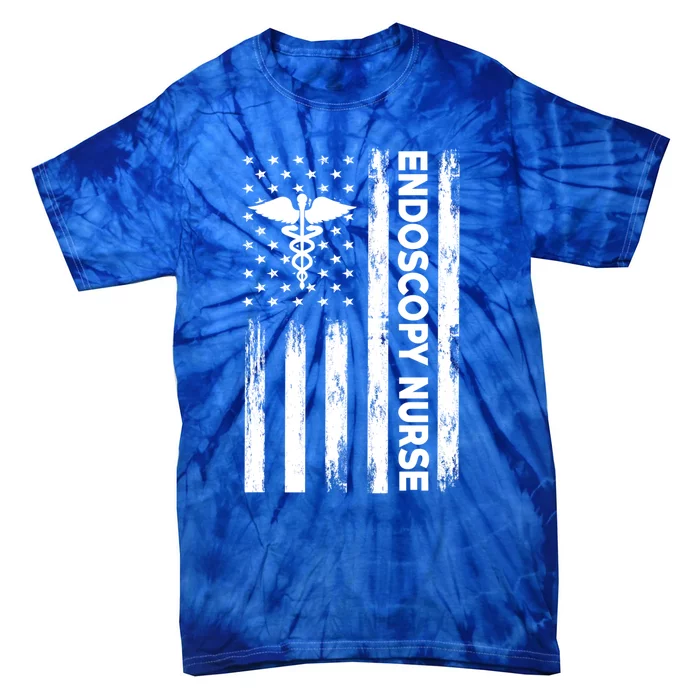 Usa Flag Endoscopy Nurse Design Proud Gi Nurses America Gift Tie-Dye T-Shirt