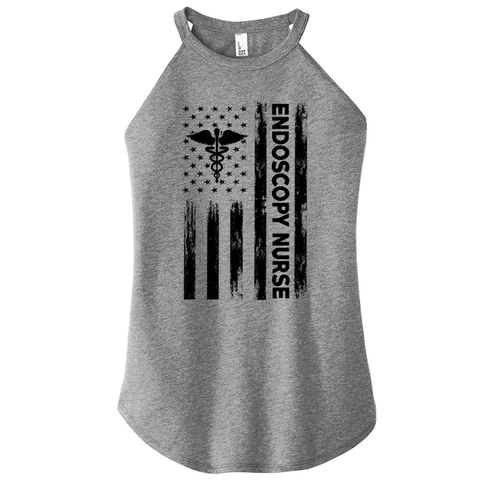 Usa Flag Endoscopy Nurse Design Proud Gi Nurses America Gift Women’s Perfect Tri Rocker Tank