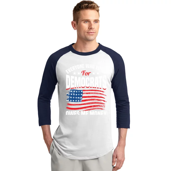 Usa Flag Funny Republican Great Gift Baseball Sleeve Shirt