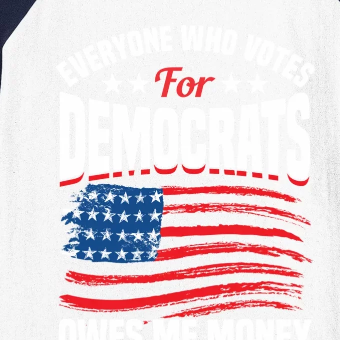 Usa Flag Funny Republican Great Gift Baseball Sleeve Shirt