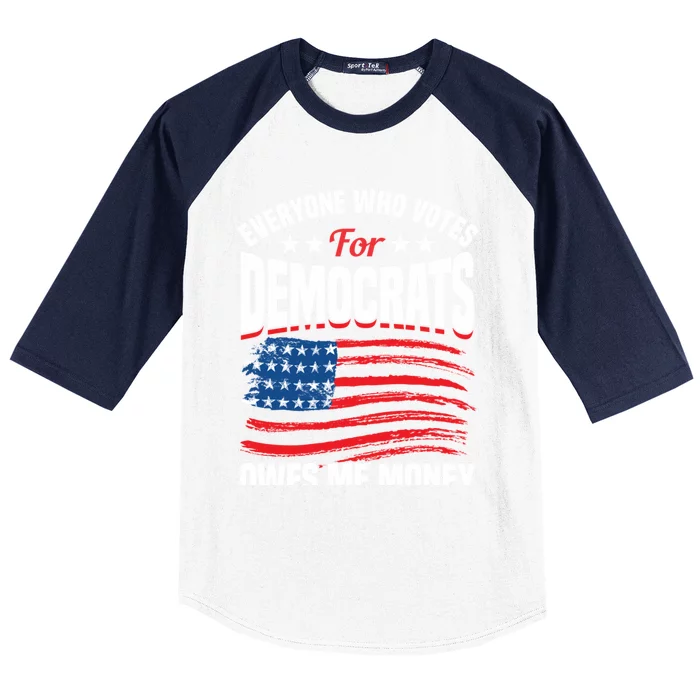 Usa Flag Funny Republican Great Gift Baseball Sleeve Shirt