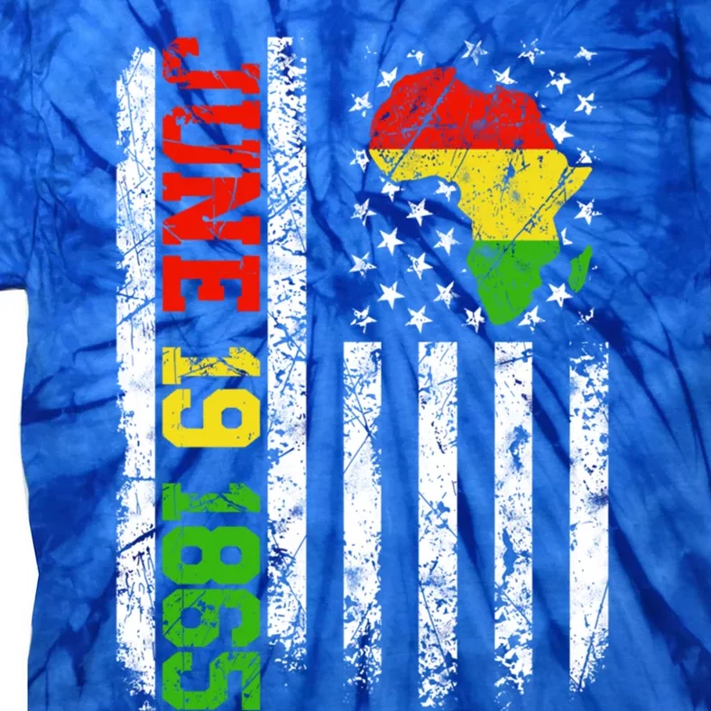 Usa Flag Freedom Juneteenth June 19 1865 Black History Month Cute Gift Tie-Dye T-Shirt