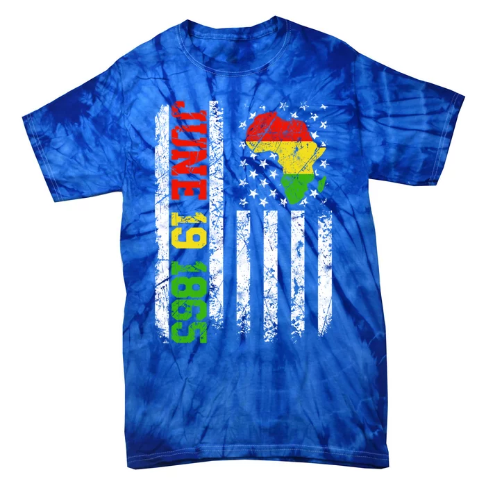 Usa Flag Freedom Juneteenth June 19 1865 Black History Month Cute Gift Tie-Dye T-Shirt