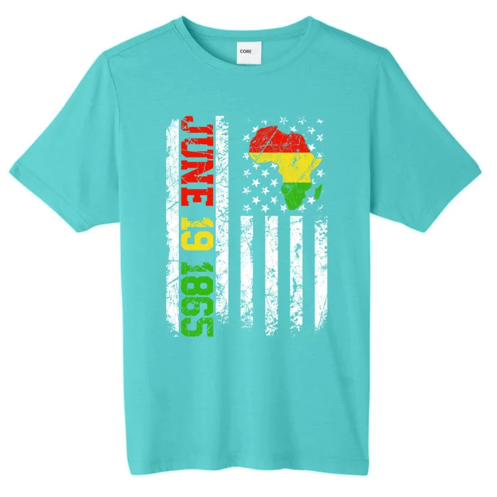 Usa Flag Freedom Juneteenth June 19 1865 Black History Month Cute Gift ChromaSoft Performance T-Shirt