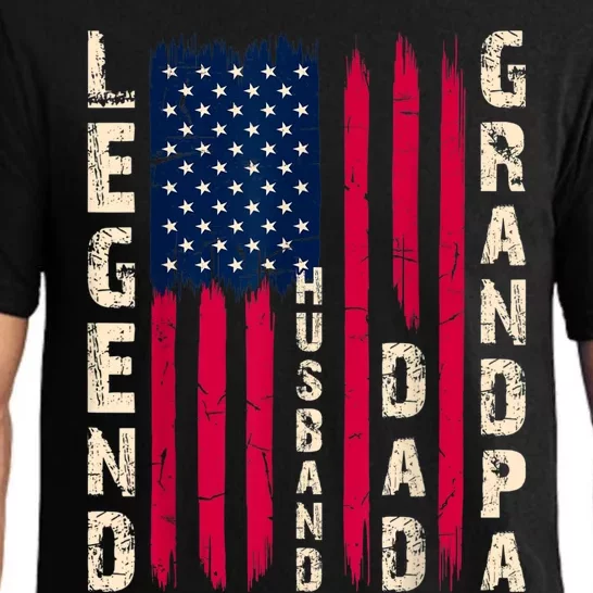 USA Flag Father's Day Dad The Legend Husband Dad Grandpa Pajama Set