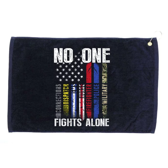 Us Flag First Responder Gift Grommeted Golf Towel