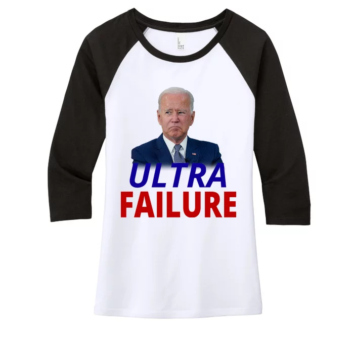 Ultra Failure Funny Anti Joe Biden Women's Tri-Blend 3/4-Sleeve Raglan Shirt