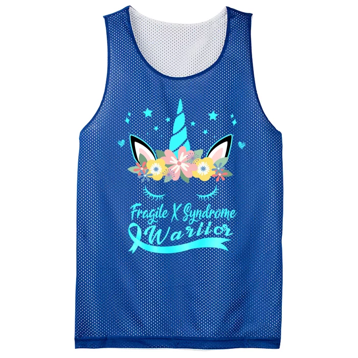 Unicorn Face Fragile X Syndrome Awareness Gift Mesh Reversible Basketball Jersey Tank